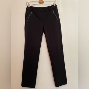 J. McLaughlin Women’s Black Pull-On Pants With‎ Zipper Pockets Size 4